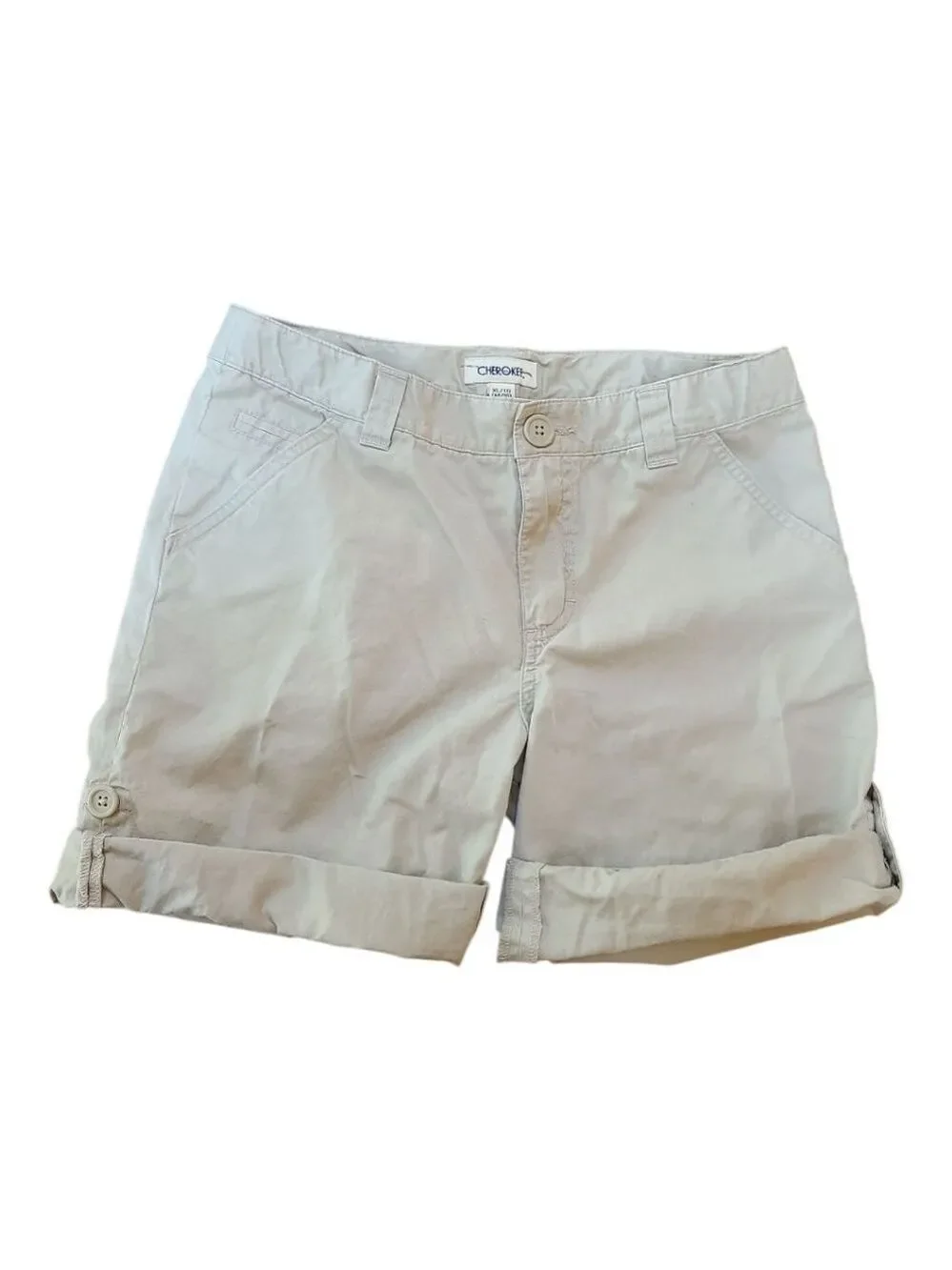 Cherokee Girls XL 14/16 Beige Casual Shorts with Pockets